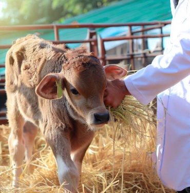 The vital signs of a calf